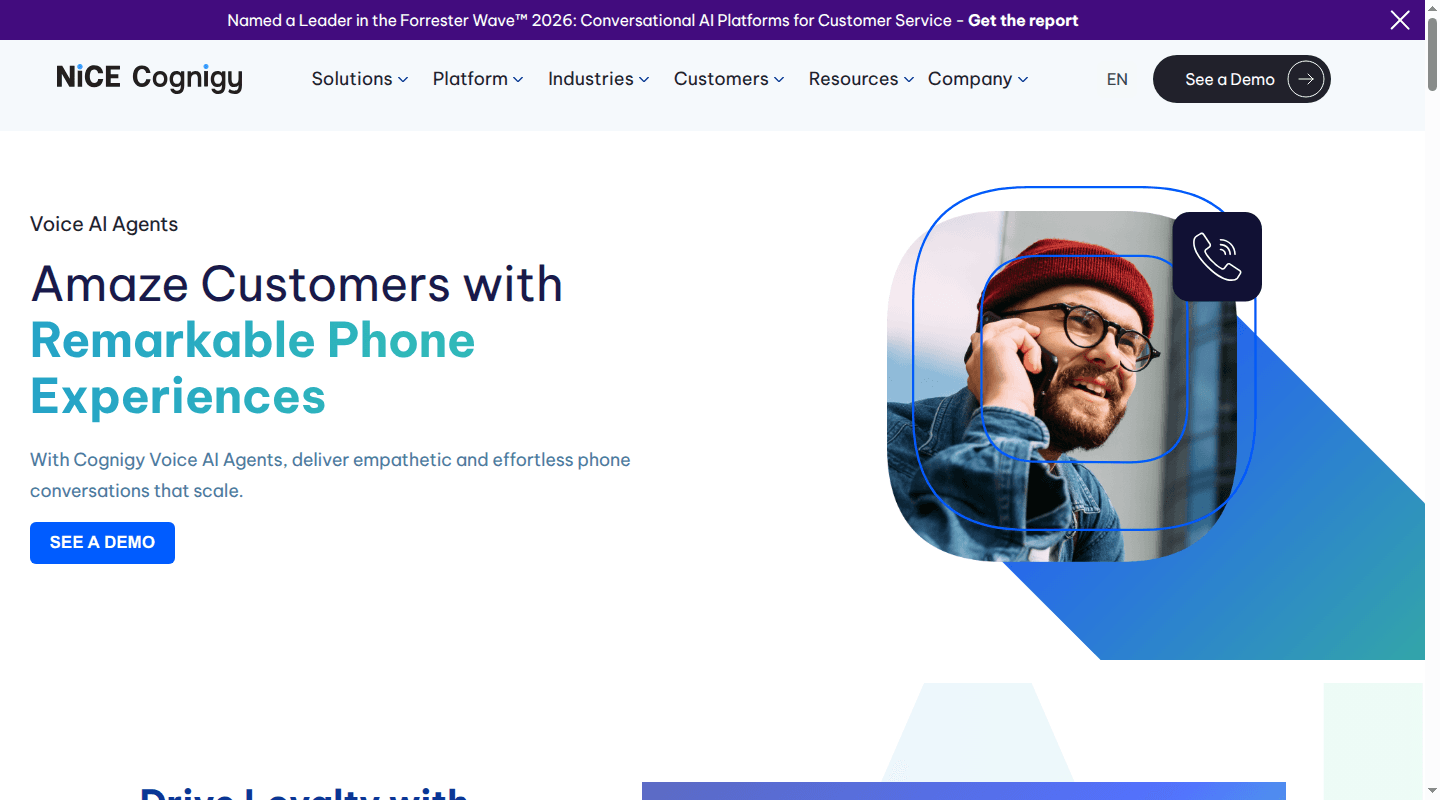NiCE Cognigy Voice AI Agents for customer service