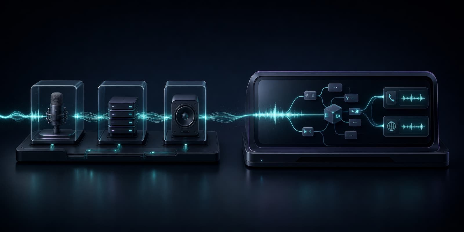 A modular voice-agent pipeline beside an integrated speech and agent platform