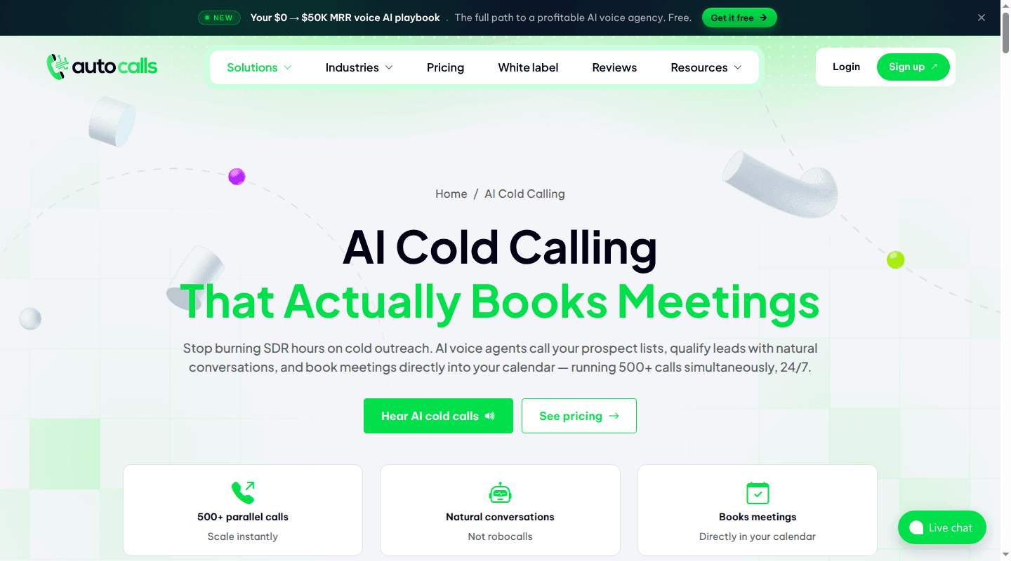 Autocalls AI cold calling campaign platform