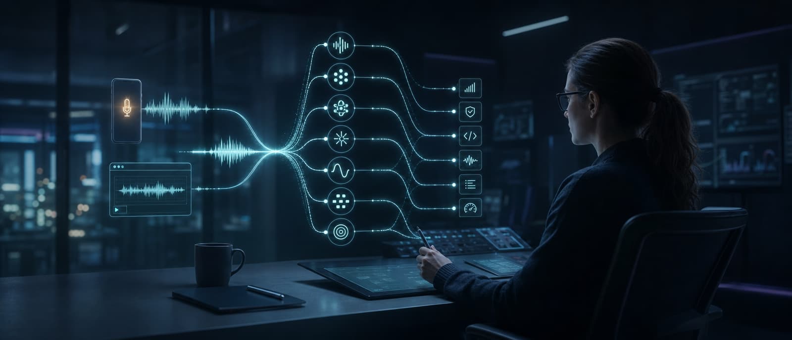 Developer routing live voice conversations through a modular API stack
