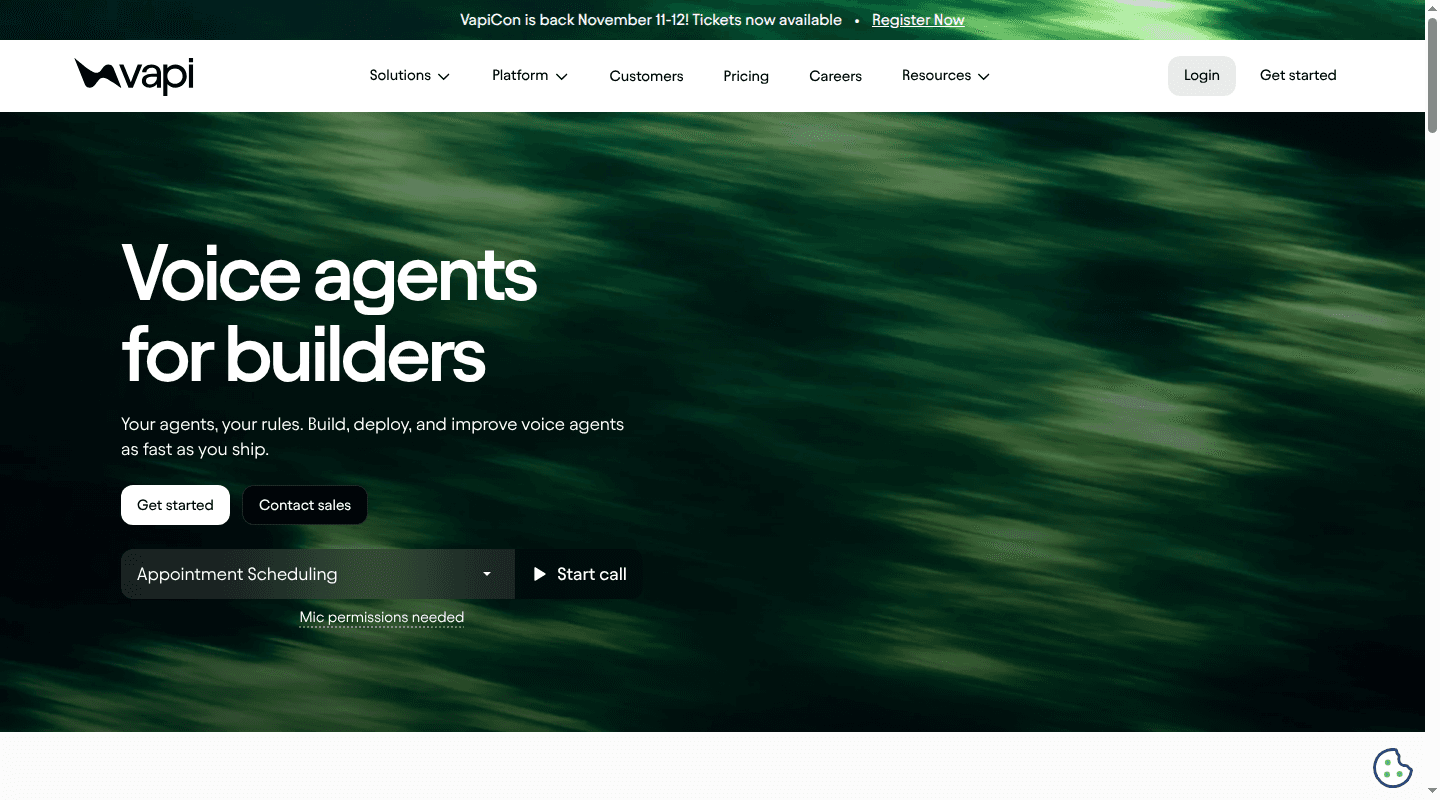 Vapi voice agent platform for developers