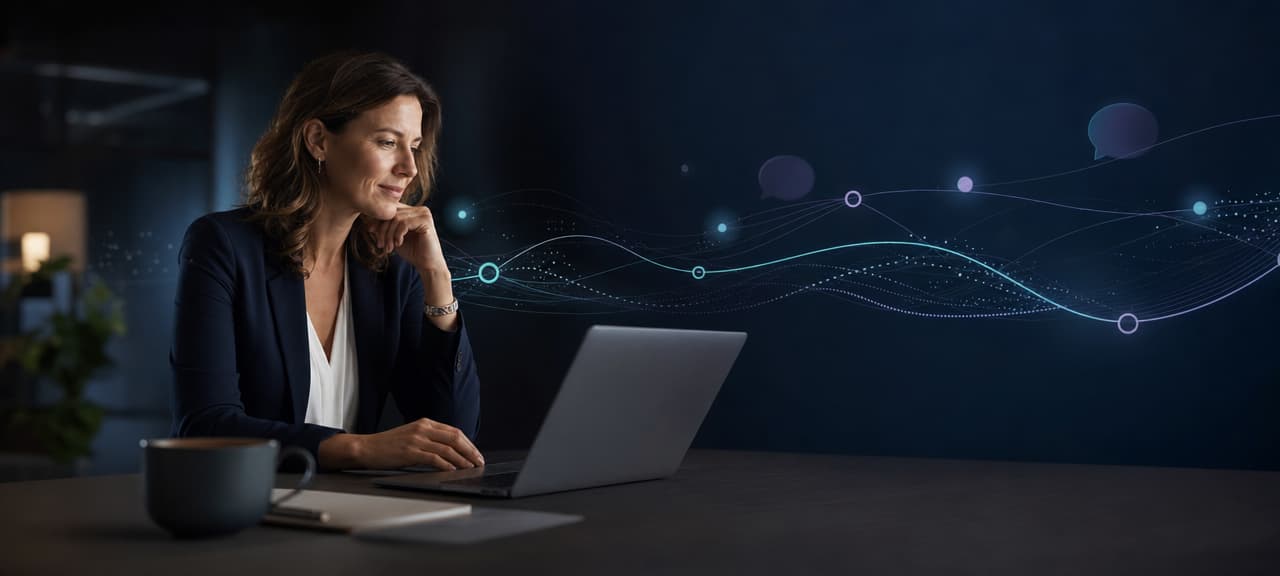 Customer experience leader reviewing an AI-enabled customer journey