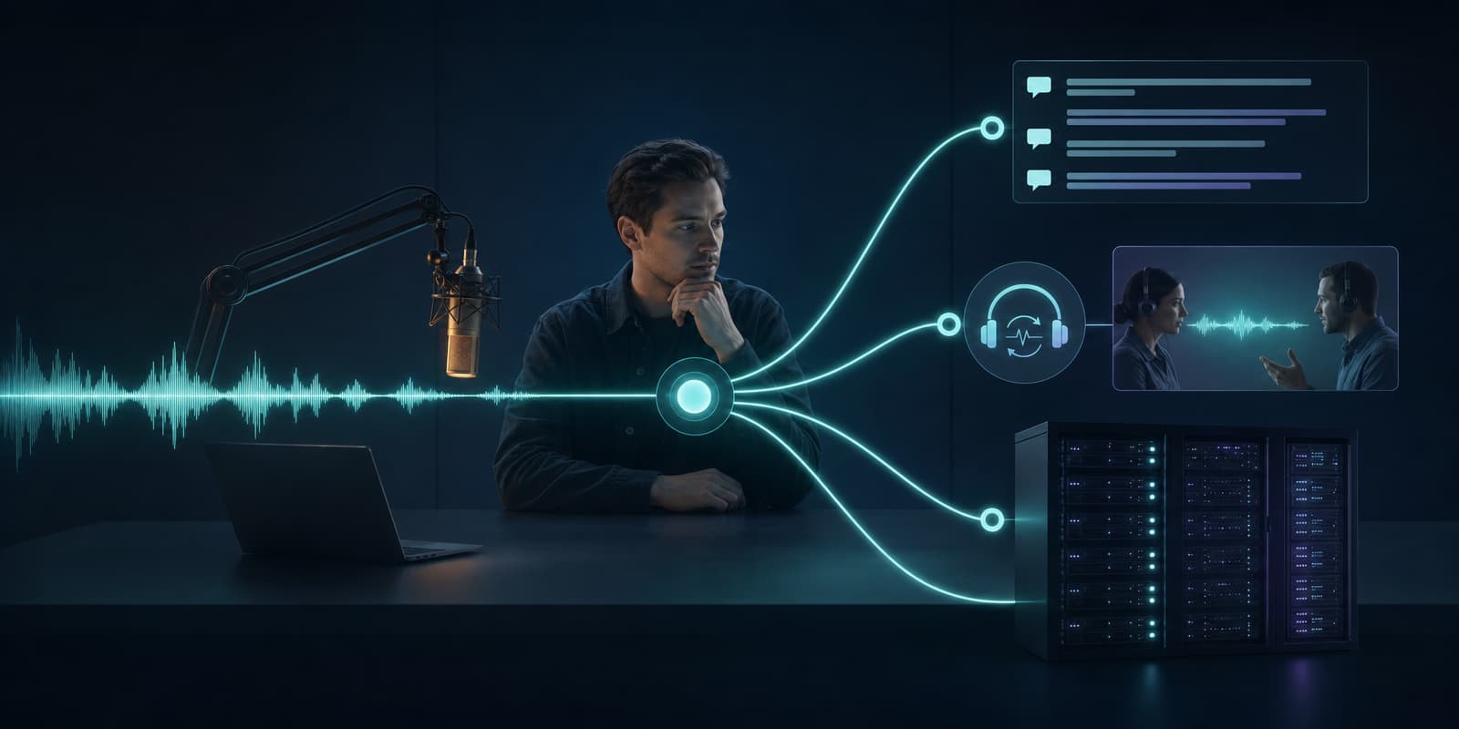 An engineer compares transcription APIs, a managed voice runtime, and self-hosted speech infrastructure.