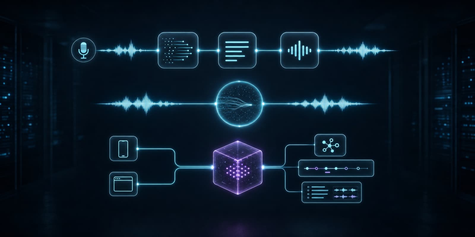Three voice AI architecture paths: component speech APIs, native speech-to-speech, and a managed runtime