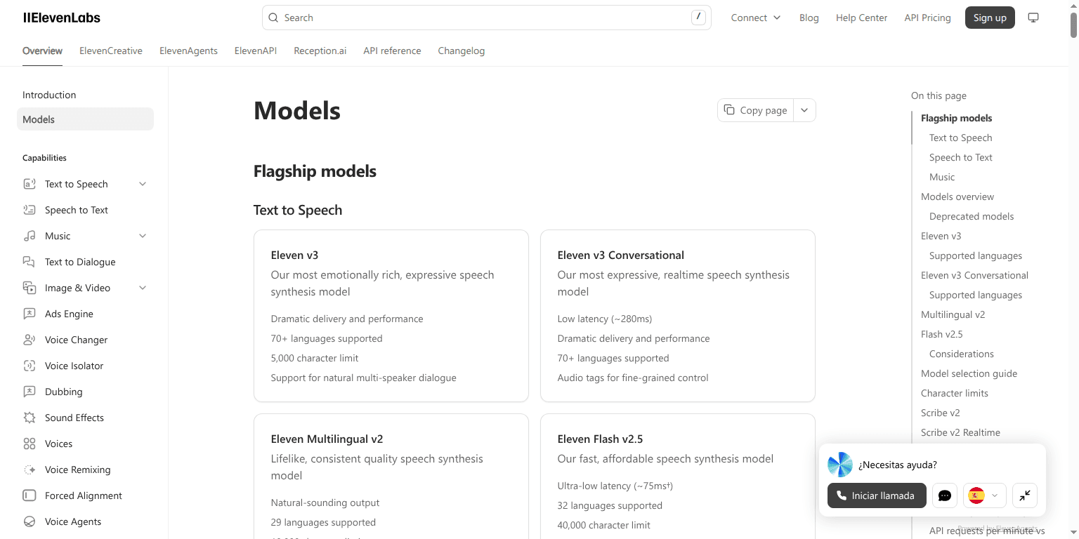 ElevenLabs Eleven v3 Conversational documentation