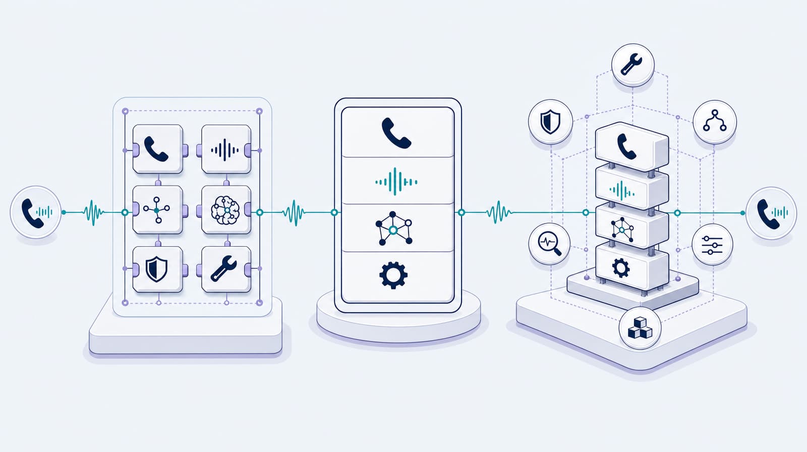 Three voice AI operating models compare modular hosted, vertically integrated, and self-operated architecture boundaries