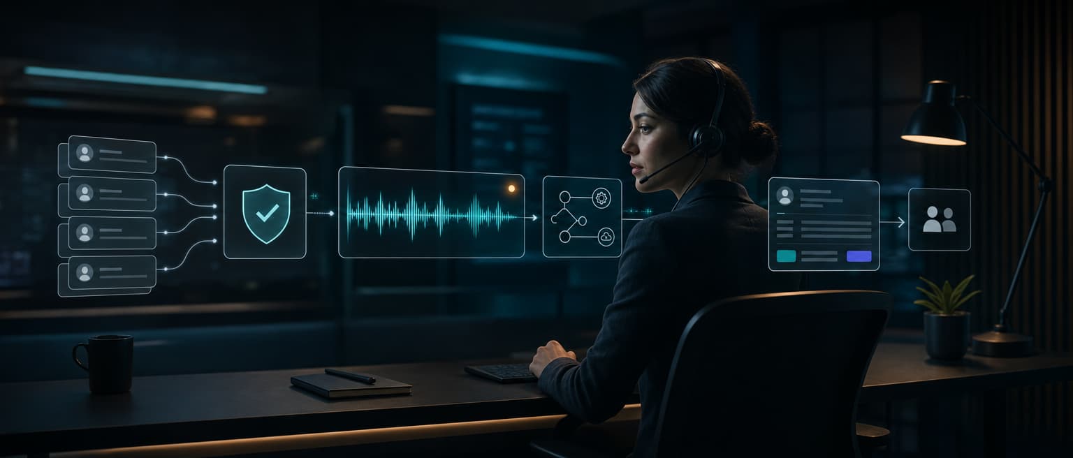 Revenue operations engineer monitoring an SDR voice AI workflow from lead eligibility through call and CRM handoff.